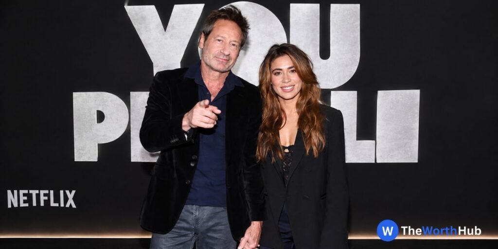 David Duchovny and former wife Tea Leoni at a public event
