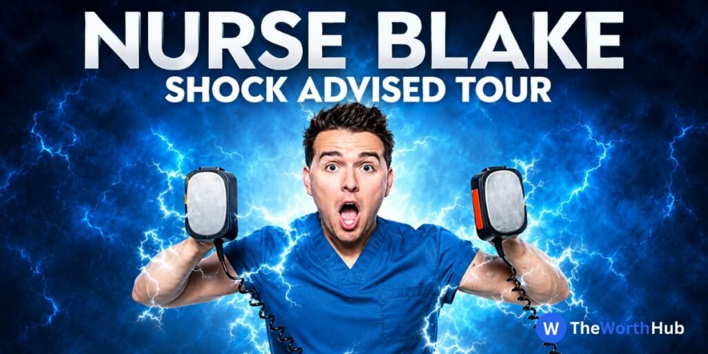 Nurse Blake income sources, including comedy tours, NurseCon events, merchandise, books, and social media
